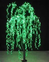 Светодиодные искусственные дерево Ивы светло -зеленый дождь на открытом воздухе Рождественский Новый год Свадебная вечеринка