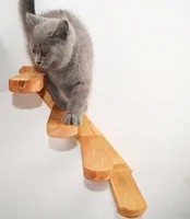 Cat Möbel Scratchers Wallmounted Climbing Ladder Nonslip Frame Kätzchen Springboard -Plattform Treppe Kratzer 2301066389894