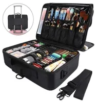 Women Professional Suitcase Makeup Box Make Up Cosmetic Bag Organizer Storage Case Zipper Big Large Toiletry Wash Beauty Pouch6757121