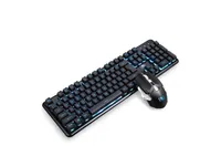 Rechargeable 24G Wireless Keyboard and Mouse Combo Mechanical Feel Backlit Gaming Keyboard Mouse for Laptop Computer and Mac5515321