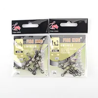 Pack Fishing Swivel Cross-Line Rolling With Beads Fish Hook Lure Connector Terminal Tackle Shop Hooks