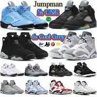 Jumpman 5 6 Basketball Shoe Mens 5s UNC Aqua Dark Concord Green Bean 6s Cool Grey Chrome Georgetown University Blue Sport Sneakers Designer Men Women Leather Mesh Shoe