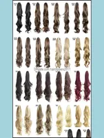 Hästsvansar hårförlängningar produkter 55 cm lång klo per i capelli hästsvans rak simation människa exentions buntar kig cp333 dropp 8849633