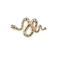 Nose Rings Studs 14K Solid Gold Threaded 16G Snake Shape Labret Piercing Jewelry Eternal Metal KE10G 230303