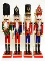 Christmas Decorations 30CM Nutcracker Puppet Soldier Creative Doll Wooden Pendant Handcraft Vintage Gift Ornament Christmas New Ye6013471