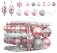 Valery Madelyn 50 stks kerstballen sneeuwvlok hangers kerstboom hangende ornamenten voor thuis Xmas Year039S Festival Decor 7859417