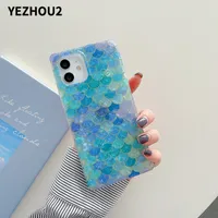 Yezhou2 Fashion Designer Bling Phone Case voor Samsung S21ultra Note20 iPhone13 Gradiënt kleurschaal vierkantspatroon All-inclusive Apple 12 Beschermende shell