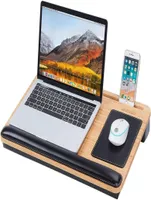 Laptop Lap Desk Lap Desk for Laptop with Mouse Pad PU Leather Wrist Pad Heat Dissipation Home Office Student Use as Computer9103943