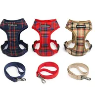Hundhalsar Leases Pet Supplies Leash Set Dog Harness Vest Polyester Brace Chest Strap Buckle Design kan justera byststorleken Dro6945432