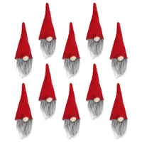 Decoração de festas garrafa capa de natal chapéu de capa de santa capas gnomos gnome tabela decoração de decoração de toppers tampa de champanhe mini férias vermelhas