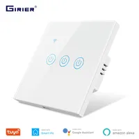 Smart Automation Modules Tuya Wifi Touch Light Switch EU 220V No Neutral Wire Required Wall 1 2 3 4 Gang Compatible With Alexa G2727
