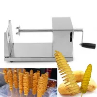 1pc بطاطس دوامة ER Tornado Cutter French Fry Fry Vegetable Mitter Tools Made Handmade Ed Potato Slicer QA 091 Y280p