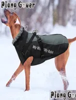Dog Apparel Large Pet Clothes Winter Warm Cotton Dog Coat Harness For Medium Big S French Bldog Jacket Vest Drop Delivery 2021 Hom7543321