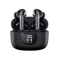 Factory Cheap Bluetooth Earphones Wireless Headset Sport Hifi Earbuds Hörlurar med LED Digital