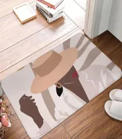 Tapijten elegante vrouw portier flanel tapijt niet -slip onafhankelijke dame welkom matten voor woonkamer badkamer wasbare binnensoor buiten 2705282