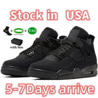 Jumpman 4 4s баскетбольная обувь мужчина кроссовки черная кошачья женская дизайнерские кроссовки.