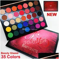 Eye Shadow Makeup Eyeshadow Palette Beauty Glazed Color Studio 35 Colors Matte Shimmer Blendable Pallet Brand Cosmetics Dhs Drop Del Dhnt5