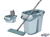 Automatic Spin Mop With Bucket Flat Squeeze Hand Wringing Magic Mop Microfiber Mop Pads Home Kitchen Floor Cleaning2159124