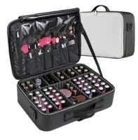 Women Professional Suitcase Makeup Box Make Up Cosmetic Bag Organizer Storage Case Zipper Big Large Toiletry Wash Beauty Bags5001876