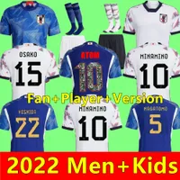 Japonia 2022 Koszulki piłkarskie domy na wyjeździe Minamino Osako Nagatomo Yoshida Haraguchi Atom 2023 Japone 22 23 Child Football Shirt Honda Men Set Kit Kit Player Wersja