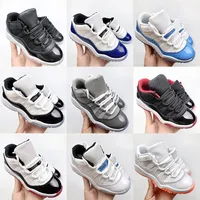 Retro Kids shoes 11 boys Low basketball Jumpman 11s shoe Children black sneaker Chicago designer military grey trainers baby kid youth toddler infants 25-35