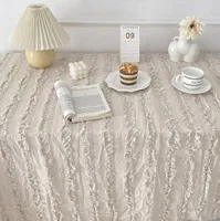 Mesa de tela redondo mantel ronco de crochet blanco de crochet de tejido de tejido de tejido de cocina muebles protector de sofá decoración del hogar6851123