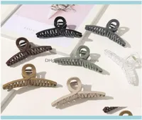 Aessories Tools 제품 Korean Hair Claw Claw Clip for Women Simple Cross Soly Color Glossy Girls Aessories1 드롭 배달 2023579679