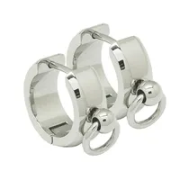 Brincos de argola Huggie Anel de aço inoxidável anel de arco de piercing Men Women Batering Unisex Hoops Circle O-ringshoop
