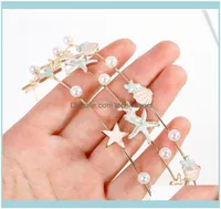 Aessories Tools Productsfashion Starfish Shell Comband for Women Corean Style Murtived Pearl Band Band Hair Aesories1 Drop Deli1454807