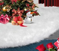 Christmas Decorations Christmas Tree Skirt White Faux Fur Soft Hair White Round Carpet Christmas Decor 2023 New Year039s Orname8625785