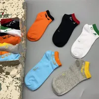 202356 100%cotton casual sock Summer mens socks 8 styles womens hose 5pcs 1 box Random colors are comfortable to wear