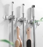 Hooks Rails 1PCS High Quality Wall Mounted Mop Organizer Holder Brush Broom Hanger Home Storage Rack Bathroom Suction Hanging Pi7015153