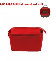 Dopasowanie dla Never Full PM MM GM Filc Cloth z Zippercer Insert Bag Organizer Make Up Travel Wewnętrzna torebka Przenośna mama Bag4289416