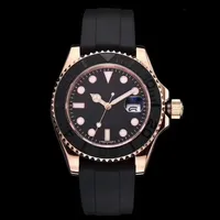 High Quality Men Fashion Design Watch YM Stainless Steel Mens Automatic Movement Mechanical Watches Sapphire Crystal Glass Rubber 303J