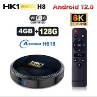 HK1 RBOX H8 ANDROID 12 TV BOX ALLWINNER H618 6K 2.4G 5G WIFI 4GB 128G 64G 32GB BT5.0グローバルメディアプレーヤーレシーバー