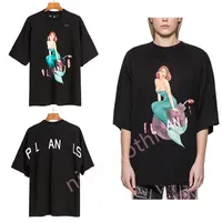 Mens Designer PA T-Shirt Luxury Brand T Shirts Print Palms Tees Womens Angles Short Sleeve Mermaid Crew Neck Tops Clothing Clothes S-XL