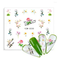 Adesivi per unghie 1 foglio farfalla uccello floreale fiore adesivi fiore fiore decali artistiche decorazioni di manicure