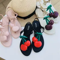 Melissa Brand Cherry 2020 New Women Flat Flat Sandals أحذية ميليسا للنساء الصنادل الإناث أحذية جيلي أحذية البالغات Mulher T200519313V