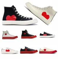 2021 Beyaz Ayakkabı Erkekler Kadın 1970'ler Tuval Ayakkabı Yıldız Spor Seza Çekimi 70 Chucks 1970'ler Büyük Gözler Kırmızı Kalp Şekim Platformu Ortak İsim Sneakers 35-45