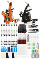 Tattoo Machine Kit Accessories Set For Beginner Shading Power Supply With inks Pigment Body Art Tools 2209265750656