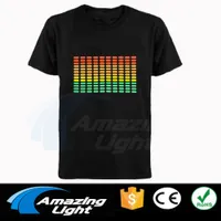 Men's TShirts Sound Active Equalizer El Light Up Down Led Flashing Music Activated shirt 230303