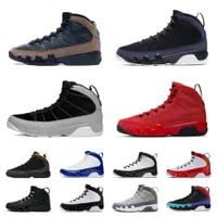 Jumpman 9 9s Retro Mens Basketball Shoes Light Olive Concord Particle Grey Fire Red Change The Chile World Gym University Gold Blue Particle Grey Trainers Sneakers