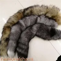 70cm 27 5 - Long Real Fox Fur Tail Keychians Cosplay Toy Keyrings Car KeyChain Bag Charm Tassels2930