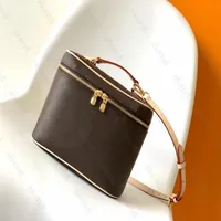 Luxury Designer Cosmetic Bags Top quality leather NICE NANO Women's men tote crossbody nylon shopping wallet handbags Cases c265z