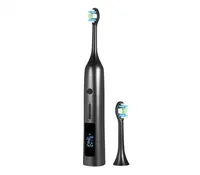 Elkii T1 cepillo de dientes eléctrico Recargable IPX7 Cepillo de dientes de blanqueamiento electrónico impermeable con pantalla de color LCD Black49992038