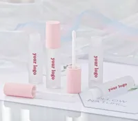Глянцевая губа цельная розовая трубки для губной губной маркировки пустого матового контейнера настраиваемое логотип.