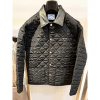 Herbst Winter New Fashion Mens Jackets Hochversion Argyle -Form -Nähdesigner Schwarz Baumwolle gepolsterte Kleidung Single Breasted