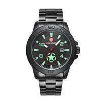 2020 Longbo Luxury Men Army Star Sports Canvas Skórzane kwarcowe zegarki dla mężczyzn Prosty zegarek Orologi Da Uomo 802172392