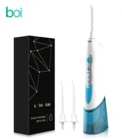 Cepillo de dientes Boi Alta presión Profesional Flosa de agua dental Electric Oral Irrigator para implantes falsos dientes 180 ml de recarga USB1117196