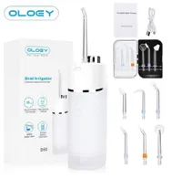 Other Oral Hygiene OLOEY Irrigator Portable Tooth Cleaner Telescoping Water Flosser USB Rechargeable Dental Jet 200ML proof 2211044931475